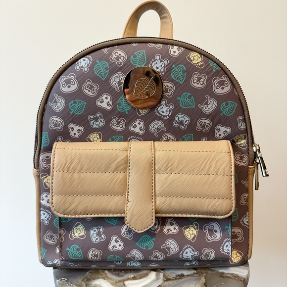 Nintendo Bioworld Animal Crossing 11” Mini Backpack Switch Purse Gray Tom Nook - Picture 1 of 9